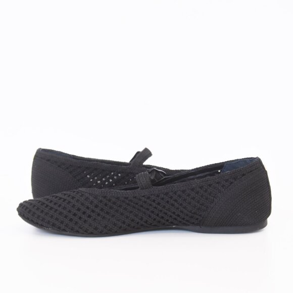 Birdies Black Mary Jane Flats -Hummingbird- Braided Mesh Shoes Size 10M - Picture 7 of 13